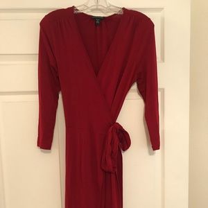 Banana Republic red wrap dress